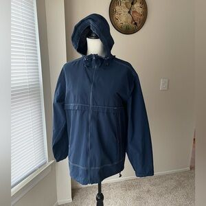 Totes Windbreaker Jacket Navy Blue Size Small